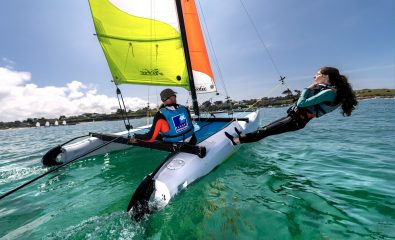 Centre nautique Ploudalmézeau Portsall Vent Ouest location cours particulier catamaran 