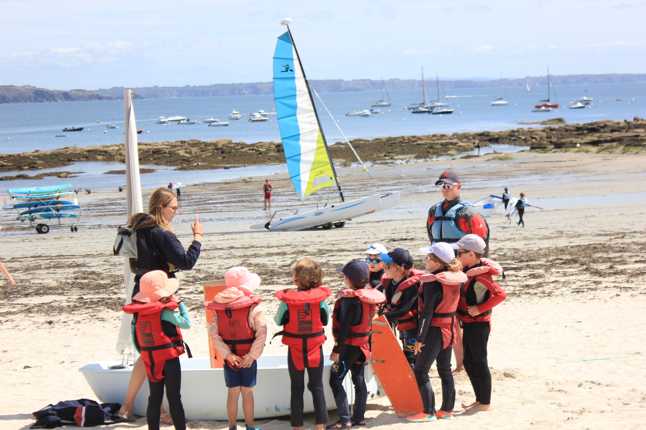 Centre nautique Plougonvelin Trez HIr - Stage voile moussaillons optimist 