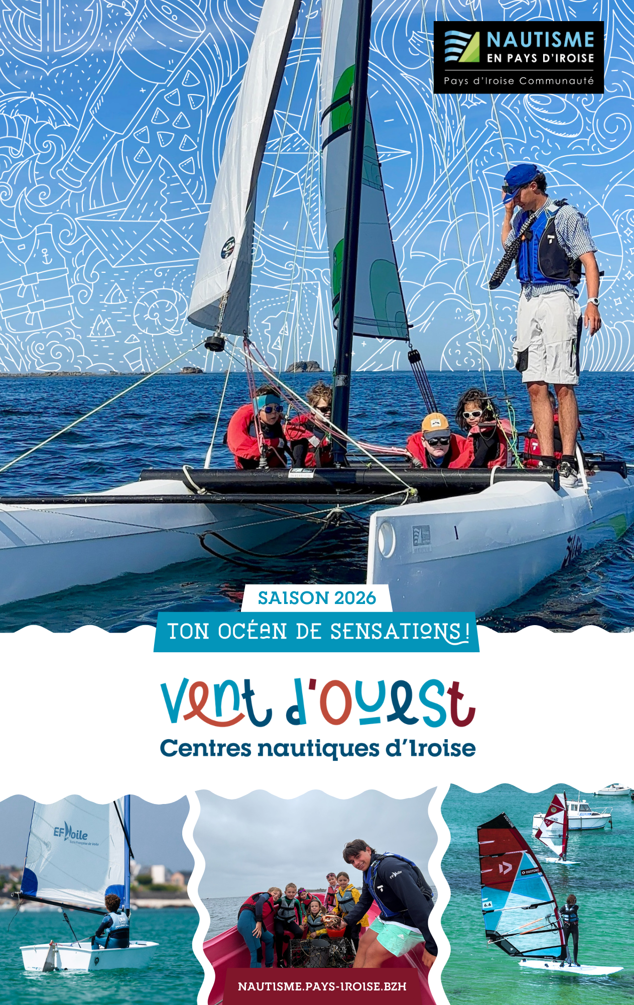 Centres nautiques Iroise Vent Ouest - Couverture Guide Stage 2026